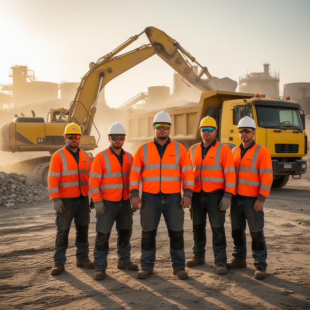 Demo Dynasty crew with heavy equipment at industrial jobsite